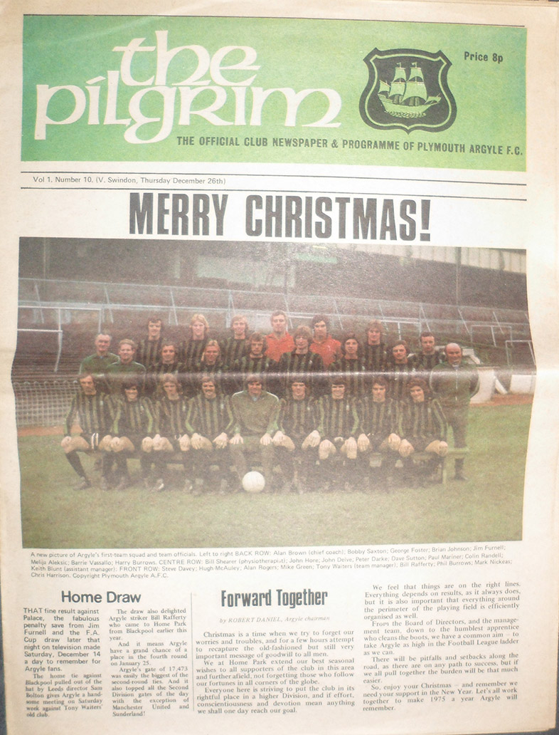 <b>Thursday, December 26, 1974</b><br />vs. Plymouth Argyle (Away)
